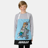 ザジェトソンズ |ジョージ&アストロ |名前の追加 エプロン (着用した状態)