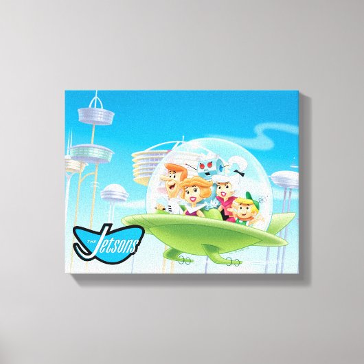 ザジェトソンズ |ファミリーカー飛んでいるブキャンバス印刷 キャンバスプリント (正面)