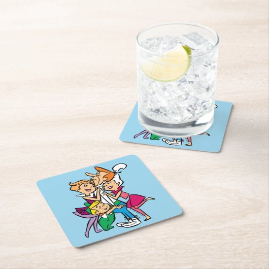 ザジェトソンズ |家族 スクエアペーパーコースター (インサイチュ)