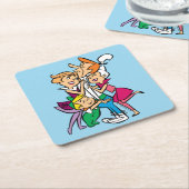 ザジェトソンズ |家族 スクエアペーパーコースター (アングル)