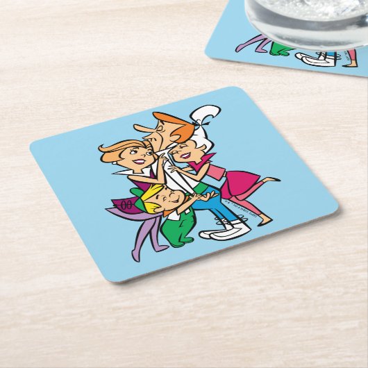 ザジェトソンズ |家族 スクエアペーパーコースター (アングル)