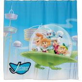 ザジェトソンズ | The Family 飛んでいる Car シャワーカーテン (正面)