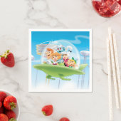 ザジェトソンズ | The Family 飛んでいる Car スタンダードカクテルナプキン (インサイチュ)