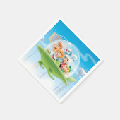 ザジェトソンズ | The Family 飛んでいる Car スタンダードカクテルナプキン (角)