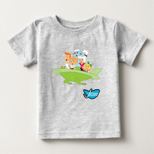 ザジェトソンズ | The Family 飛んでいる Car ベビーTシャツ (正面)