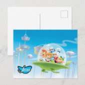 ザジェトソンズ | The Family 飛んでいる Car ポストカード (正面/裏面)