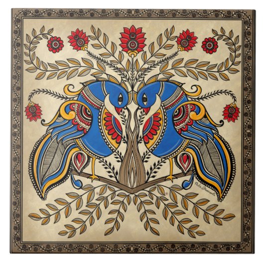 ザジェミニpeacocks タイル (正面)