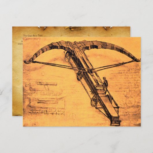 ザジャイアントクロスボウ、アンティーク羊皮紙 ポストカード (正面/裏面)