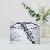 ザジャイアントクロスボウ、アンティーク羊皮紙 ポストカード (スタンド正面)