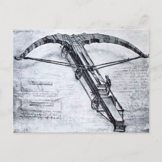 ザジャイアントクロスボウ、アンティーク羊皮紙 ポストカード (正面)