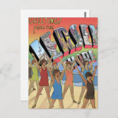 ザジャージーショアヴィンテージグリーティングアート ポストカード (正面/裏面)