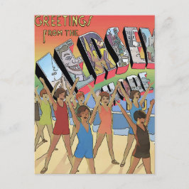 ザジャージーショアヴィンテージグリーティングアート ポストカード