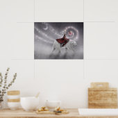 ザジャーニーメイドライディングポーラーベアファンタジーアート ポスター (キッチン)