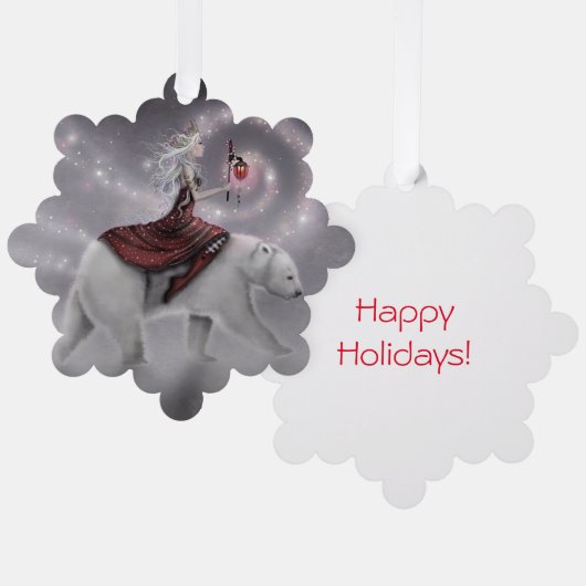 ザジャーニー神秘的な妖精の女王オンポーラーベア オーナメントカード (正面/裏面)