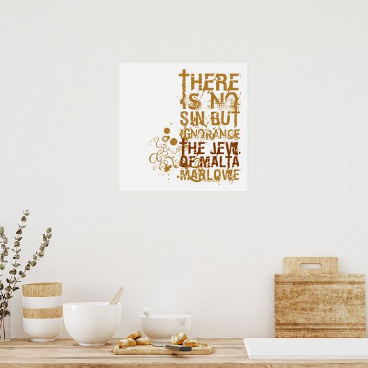 ザジューオブマルタ無知引用文 ポスター (キッチン)