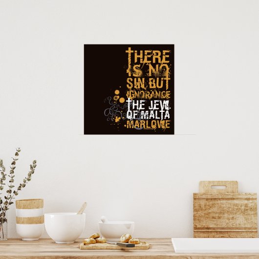 ザジューオブマルタ無知引用文 ポスター (キッチン)