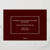 ザジョイもっとも偉大レドモダンベビークリスマス 箔シーズンカード (裏面)