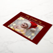 ザジョイもっとも偉大レドモダンベビークリスマス 箔シーズンカード (回転した状態)