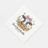 ザジョイフルストロベリーカウカウラブクラシックTシーズ スタンダードランチョンナプキン (角)