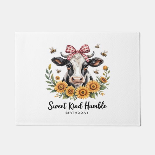 ザジョイフルストロベリーカウカウラブクラシックTシーズ ドアマット (正面)