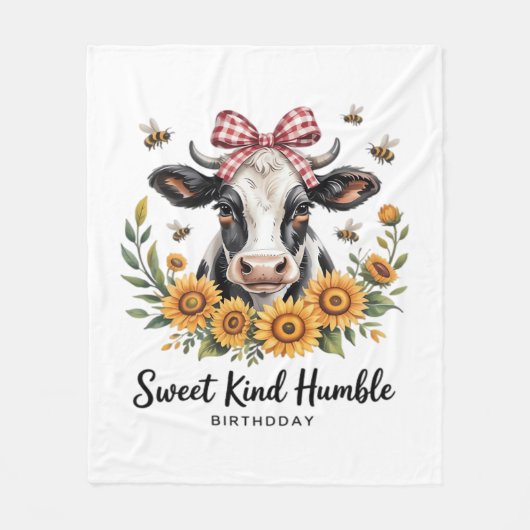 ザジョイフルストロベリーカウカウラブクラシックTシーズ フリースブランケット (正面)