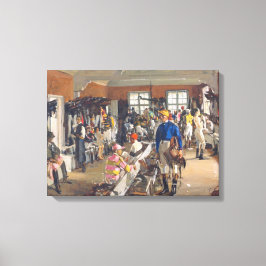 ザジョッキーズドレッシングルームアットアスコット競馬場 キャンバスプリント