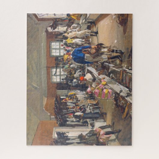 ザジョッキーズドレッシングルームアットアスコット競馬場 ジグソーパズル (縦)