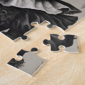 ザジョーカーピエロイン白黒 ジグソーパズル (側面)