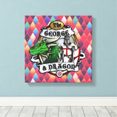 ザジョージアンドドラゴンキャンバスプリント キャンバスプリント (インサイチュ (ウッドフロア))