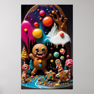ザジンガーブレッドグルットン – Ken Gage Surreal Art ポスター
