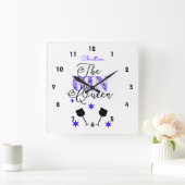 ザジンクイーンホワイト スクエア壁時計 (ホーム)