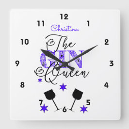 ザジンクイーンホワイト スクエア壁時計