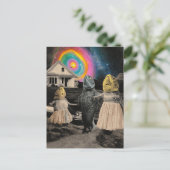 ザスおもしろいリアル魚一家 ポストカード (スタンド正面)