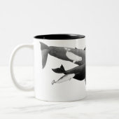 ザスイムオブクジライラストレーションアートクジラ ツートーンマグカップ (左)