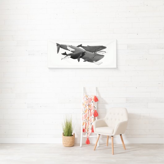 ザスイムオブクジライラストレーションアートクジラ 横断幕 (インサイチュ)