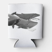 ザスイムオブクジライラストレーションアートクジラ 缶クーラー (正面)