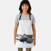 ザスイムオブクジライラストレーションアートホエールキッズ エプロン (インサイチュ)