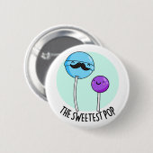 ザスウィートキャンディポップ・アートの棒つきキャンデープリン 缶バッジ (正面&裏面)