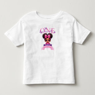ザスウィートワンアフロベビーガールパステル1st誕生日 トドラーTシャツ
