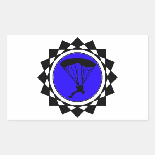 ザスカイダイバーBLUEZZZZZZZZZZZZZZ 長方形シール (正面)