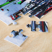 ザスキーパーティー – スキーとポール ジグソーパズル (側面)