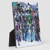 ザスキーパーティー – スキーとポール フォトプラーク (側面)