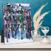 ザスキーパーティー – スキーとポール フォトプラーク (側面)