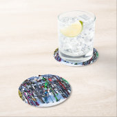 ザスキーパーティー – スキーとポール ラウンドペーパーコースター (インサイチュ)