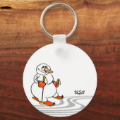 ザスキー雪だるま- キーホルダー (正面)