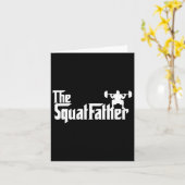 ザスクアットファーザートレーニングボディビルダーボディビル カード (黄色い花)