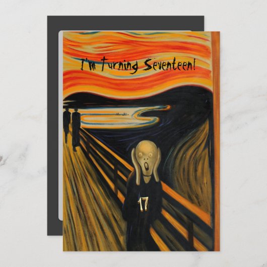 ザスクリームおもしろい- 17誕生日 招待状 (正面/裏面)