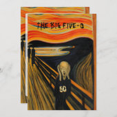 ザスクリームおもしろい- 50誕生日 招待状 (正面/裏面)