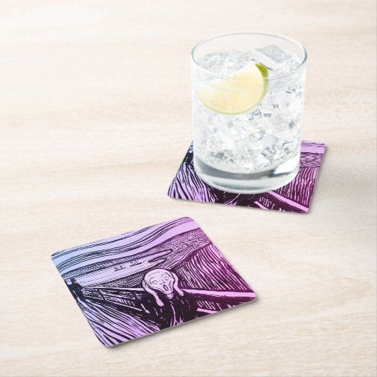 ザスクリームエドバードムンチアート スクエアペーパーコースター (インサイチュ)