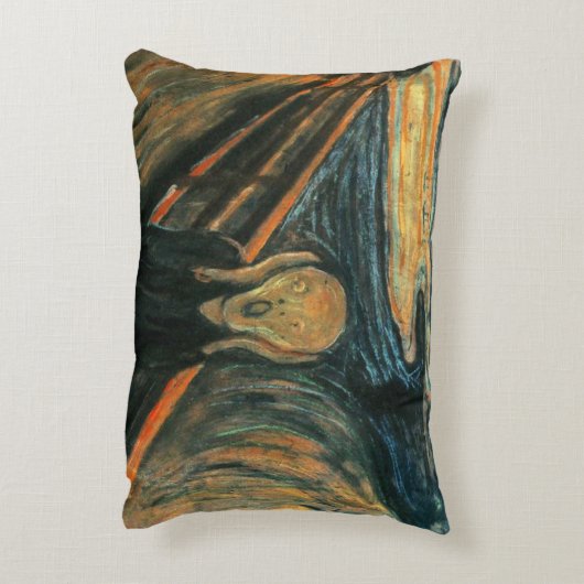 ザスクリームエドバードムンチモダン表現主義芸術 アクセントクッション (裏面(縦))